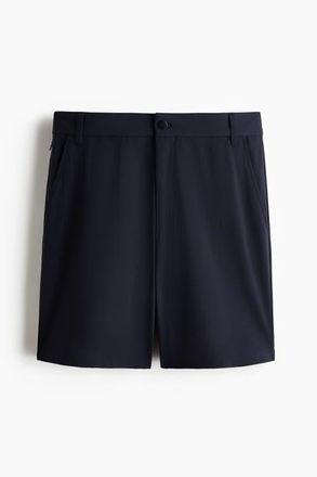 H&M Four-way Stretch Loose Fit Chino Shorts in Navy Blue at Nordstrom, Size 32