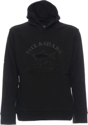 Paul & Shark Hoodie - Heren - Hoodies - Zwart - 3XL - Katoen - Hoodies & sweatvesten