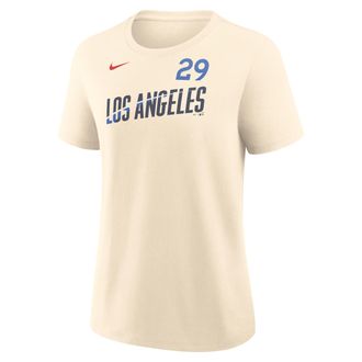 Nike Tarik Skubal Los Angeles Dodgers City Connect Nike Womens MLB T-Shirt in Brown | 01K915ALD9-QMM