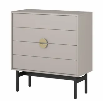 Selsey Selsey - Stoon - C&oacute;moda Con 4 Cajones - 85,5 Cm - Gris