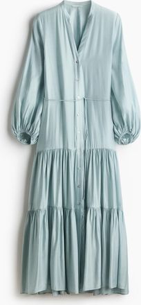 H&M Blusenkleid mit Stufenjupe - Turquoise