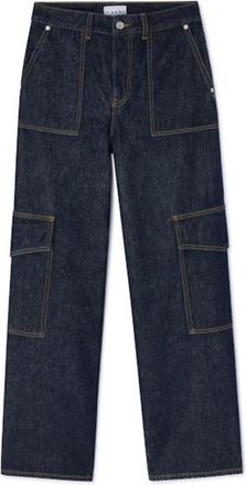Ganni Jeans, Dames, Blauw, W26, Denim, Pantal&oacute;n tejano cargo