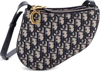 Dior Saddle Triple Zip Pouch Oblique Canvas crossbody bag - Blauw