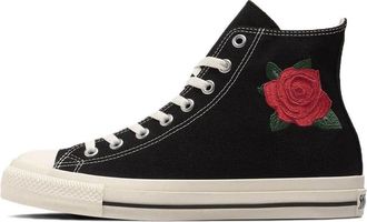 Converse Chuck Taylor All Star Rose Embroidery Hi Black White Red 31311860