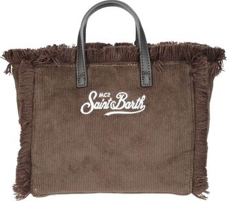 MC2 Saint Barth Borsa Vanity Mini in velluto a coste con tracolla - - Bags - Donna - Marrone - ONE SIZE