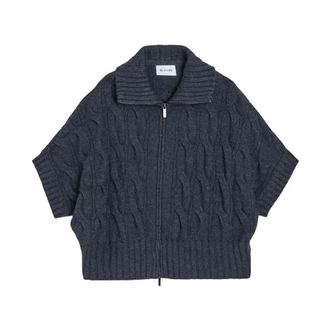 Sand Copenhagen Muna Zip Cardigan - - Knitwear - Donna - Blu - XL