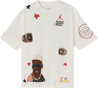 Nike Jordan Air Jordan x Maison Chateau Rouge Crossover Tee White Red Brown DJ9767-133