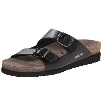 Mephisto Mephisto 2800 Harmony Leather Womens Hook and Loop Sandals - Black - Size:UK 7.5