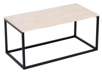 Nordlys Rectangular Modern Industrial Wooden Coffee Table in Brown