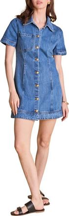 English Factory Denim Mini Shirtdress in Blue at Nordstrom, Size Medium