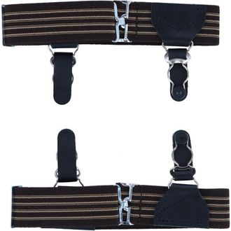 Trafalgar Store Sutton Double Grip Sock Garters in Brown at Nordstrom