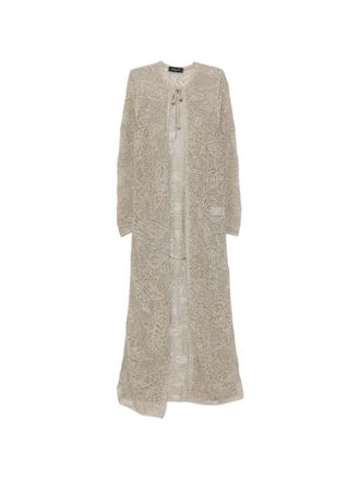 Fabiana Filippi Womens Tie-Detail Long Cardigan