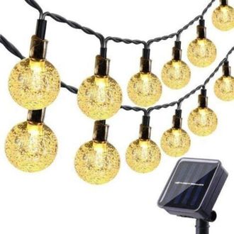 OEM Guirnalda De Luces Solares Para Exteriores, 12 M, 60 Led, Resistente Al Agua, 100 Luces Solares, 8 Modos De Iluminaci&oacute;n Para Jard&iacute;n, Patio, Terraza, F