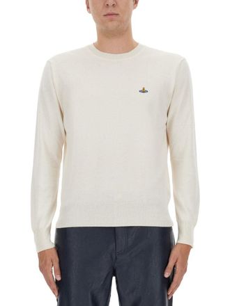 Vivienne Westwood Cotton-Cashmere Blend Jersey With Embroidered Logo