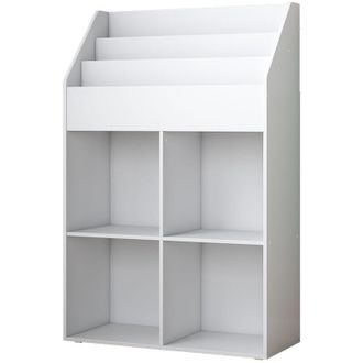 Vicco Estanter&iacute;a Infantil Conny, Blanco, 72 X 111 Cm Con 4 Estantes Para Cajas Plegables Vicco