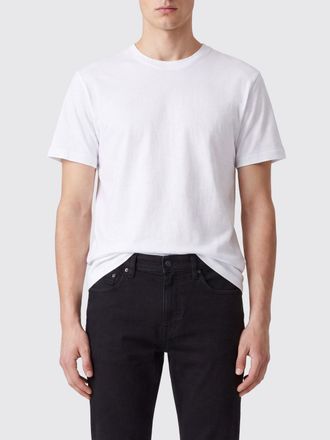 Closed Crew Neck Cotton T-Shirt with a Straight Hem and Regular Shoulders