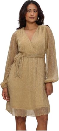 Freebird by Steven Dalena LS Dress - Dames - Jurken - Geel - Maat: XL Jersey