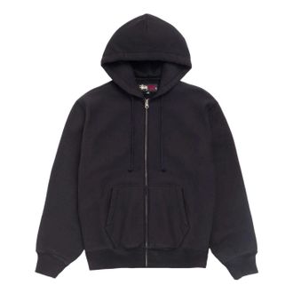 St&uuml;ssy Fleece Zip Hoodie Black 118634-BLAC
