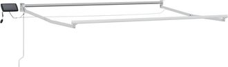 vidaXL Manual Awning Frame With Solar Led 3,5 X 2,5 M Blanco Vidaxl