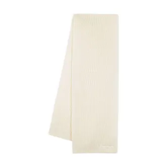 Versace Unisex Logo-Embroidered Cotton Scarf Beige