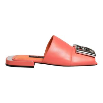 Dolce & Gabbana Sliders, female, Orange, Size: 5 US Flats Sandals