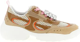 Roger Vivier Beige Calfskin Athletic Womens Sneakers