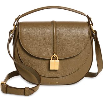 DeMellier Siena Leather Saddle Crossbody Bag in Dark Taupe at Nordstrom