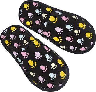Generic Lightweight House Shoes Abstract Animal Paw Pri House Slipper Plush Womens Slippers for Winter Indoor Guest L