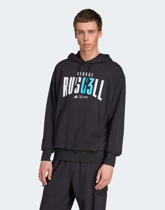 adidas adidas Performance - Mercedes AMG Petronas Formula 1 Team George Russell - Felpa con cappuccio nera-Nero