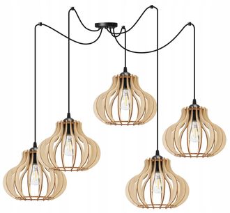 OEM L&aacute;mpara Colgante, L&aacute;mpara De Techo, Madera, Pantalla Led