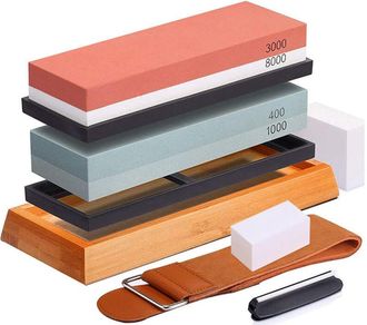 OEM Piedra De Afilar De Grano 400/1000 3000/8000, Para Todos Los Cuchillos, Base Antideslizante