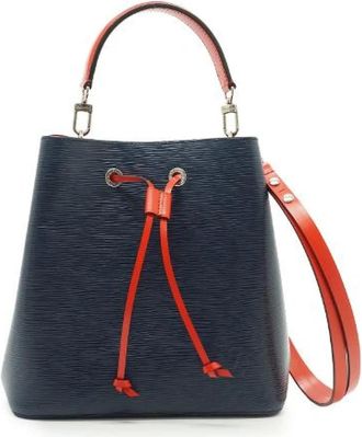 Louis Vuitton Pre-owned Neonoe MM Bucket Bag - Dames - Vintage Tas - Blauw - ONE Size - Leer - Vintage
