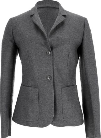 Prada Pre-owned Womens Single-Breasted Blazer in Grey Virgin Wool - Size EU 38 (Womens)