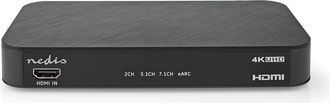 Nedis Convertidor Audio Digita 2 Via Interruptores Energia Dc 1x Entrada Hdmi - Salida De Conexiones 1x 35 Mm 1x Toslink 3x Hdmi Output Automatico Presionar