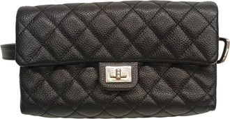 Chanel Black Grained Calfskin Fanny Pack (Pre-Owned)