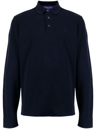 Ralph Lauren Purple Label Polo con ricamo - Blu
