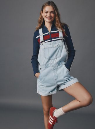 Twik Womens Denim overall shorts