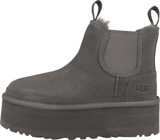 UGG Womens Neumel Platform Chelsea Classic Boot, Grey, UK 10