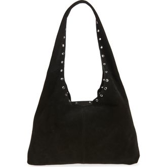 Rebecca Minkoff Industry Suede Slouchy Hobo Bag in Black at Nordstrom
