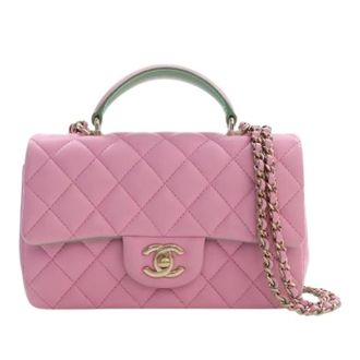 Chanel Pre-owned Quilted Satchel - Dames - Pre-owned - Roze - Maat: ONE Size Zijde