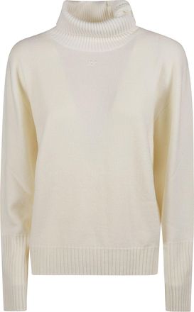 Courr&egrave;ges Finely Knit Merino Wool Turtleneck Sweater