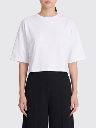 Balmain T-shirts in cotone organico crop Balmain