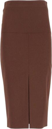 Federica Tosi Skirts - Dames - Kokerrokken - Bruin - M - Rokken