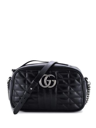 Gucci GG Marmont Shoulder Bag Mixed Matelasse Leather Small crossbody bag - Black