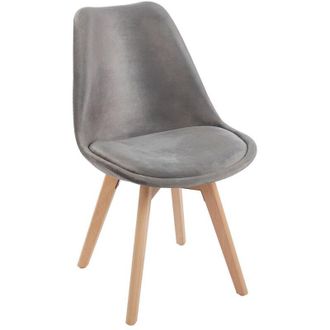 Regalos Miguel Sillas Comedor - Silla Synk Terciopelo - Gris Oscuro