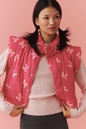 Beach Riot Canyon Bow Puffer Vest Jacket