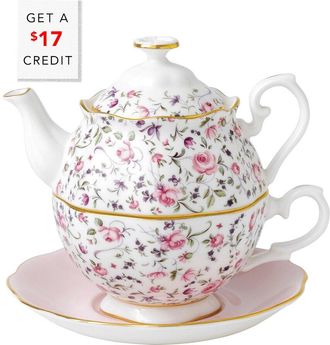 Royal Albert New Country Roses Tea For One With $17 Credit