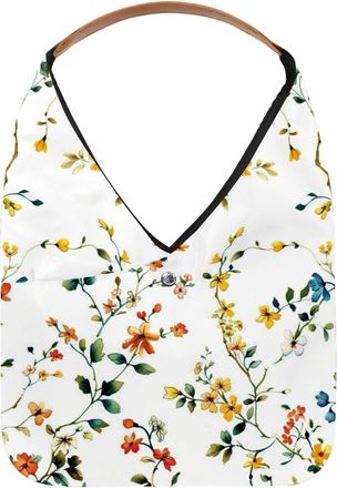 Generic Floral Leaf Reusable Lightweight Grocery Bags - Foldable Into Compact Pouch, Washable & Sturdy, Multipurpose for Shopping and Travel