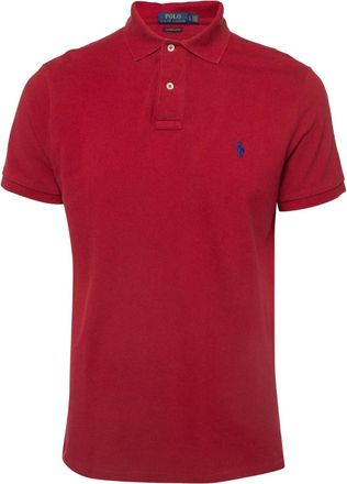 Ralph Lauren Polo in cotone con ricamo logo - Rosso