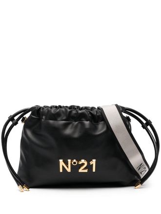 N&deg;21 Clutch met logoplakkaat - Zwart